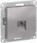 Фото Schneider Electric AtlasDesign ATN000381 Розетка телефонная (RJ11, под рамку, скрытая установка, алюминий)