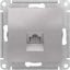 Фото Schneider Electric AtlasDesign ATN000383 Розетка компьютерная (RJ45, под рамку, скрытая установка, алюминий)