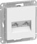 Фото Schneider Electric AtlasDesign ATN000185 Розетка компьютерная (2xRJ45, под рамку, скрытая установка, белая)