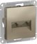 Фото Schneider Electric AtlasDesign ATN000585 Розетка компьютерная (2xRJ45, под рамку, скрытая установка, шампань)