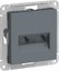 Фото Schneider Electric AtlasDesign ATN000785 Розетка компьютерная (2xRJ45, под рамку, скрытая установка, грифель)