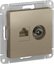 Фото Schneider Electric AtlasDesign ATN000589 Розетка комбинированная (RJ45+TV, под рамку, скрытая установка, шампань)