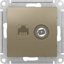 Фото Schneider Electric AtlasDesign ATN000589 Розетка комбинированная (RJ45+TV, под рамку, скрытая установка, шампань)
