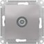 Фото Schneider Electric AtlasDesign ATN000391 Розетка телевизионная оконечная (TV, под рамку, скрытая установка, алюминий)
