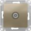 Фото Schneider Electric AtlasDesign ATN000591 Розетка телевизионная оконечная (TV, под рамку, скрытая установка, шампань)