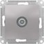 Фото Schneider Electric AtlasDesign ATN000392 Розетка телевизионная проходная (TV, под рамку, скрытая установка, алюминий)