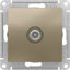 Фото Schneider Electric AtlasDesign ATN000592 Розетка телевизионная проходная (TV, под рамку, скрытая установка, шампань)