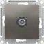 Фото Schneider Electric AtlasDesign ATN000992 Розетка телевизионная проходная (TV, под рамку, скрытая установка, сталь)