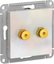Фото Schneider Electric AtlasDesign ATN000487 Розетка аудио (Audio, разъем "банан", под рамку, скрытая установка, жемчуг)