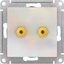 Фото Schneider Electric AtlasDesign ATN000487 Розетка аудио (Audio, разъем "банан", под рамку, скрытая установка, жемчуг)