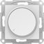 Фото Schneider Electric AtlasDesign ATN000134 Светорегулятор поворотно-нажимной (315 Вт, R+C, под рамку, скрытая установка, белый)