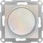 Фото Schneider Electric AtlasDesign ATN000434 Светорегулятор поворотно-нажимной (315 Вт, R+C, под рамку, скрытая установка, жемчуг)