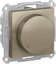 Фото Schneider Electric AtlasDesign ATN000534 Светорегулятор поворотно-нажимной (315 Вт, R+C, под рамку, скрытая установка, шампань)