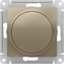 Фото Schneider Electric AtlasDesign ATN000534 Светорегулятор поворотно-нажимной (315 Вт, R+C, под рамку, скрытая установка, шампань)