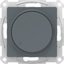 Фото Schneider Electric AtlasDesign ATN000734 Светорегулятор поворотно-нажимной (315 Вт, R+C, под рамку, скрытая установка, грифель)