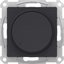 Фото Schneider Electric AtlasDesign ATN001034 Светорегулятор поворотно-нажимной (315 Вт, R+C, под рамку, скрытая установка, карбон)