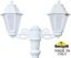 Фото Fumagalli Ricu Bisso/Anna 2L E22.157.S20.WYF1R Светильник садовый с 2 фонарями 2340 мм (корпус белый, плафон опал)