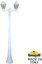 Фото Fumagalli Gigi Bisso/Saba 2L K22.156.S20.WXF1R Светильник садовый с 2 фонарями 2100 мм (корпус белый, плафон прозрачный)