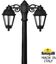 Фото Fumagalli Gigi Bisso/Saba 2L Dn K22.156.S20.AXF1RDN Светильник садовый с 2 фонарями 1880 мм (корпус черный, плафон прозрачный)