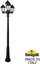 Фото Fumagalli Ricu Bisso/Saba 3+1 K22.157.S31.AYF1R Светильник садовый с 4 фонарями 2480 мм (корпус черный, плафон опал)