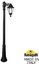 Фото Fumagalli Ricu Bisso/Rut 1L E26.157.S10.AXF1R Светильник садовый с 1 фонарем 2100 мм (корпус черный, плафон прозрачный)