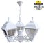 Фото Fumagalli Sichem/Cefa 3L U23.120.S30.WXF1R Люстра уличная с 3 фонарями 690 мм (корпус белый, плафон прозрачный)