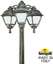 Фото Fumagalli Gigi Bisso/Cefa 3L U23.156.S30.BYF1RDN Светильник садовый с 3 фонарями 1850 мм (корпус античная бронза, плафон матовый)