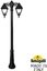Фото Fumagalli Bisso/Cefa 2L Dn U23.157.S20.AXF1RDN Светильник садовый с 2 фонарями 2010 мм (корпус черный, плафон прозрачный)