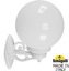 Фото Fumagalli Bisso/G250 G25.131.000.WYE27 Светильник консольный уличный на стену с 1 фонарем 360 мм (корпус белый, плафон матовый)
