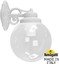 Фото Fumagalli Bisso/G250 G25.131.000.WXE27DN Светильник консольный уличный на стену с 1 фонарем 360 мм (корпус белый, плафон прозрачный)