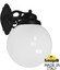 Фото Fumagalli Bisso/G250 G25.131.000.AYE27DN Светильник консольный уличный на стену с 1 фонарем 360 мм (корпус черный, плафон матовый)
