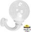 Фото Fumagalli Ofir/G250 G25.132.000.WXE27 Светильник консольный уличный на стену с 1 фонарем 360 мм (корпус белый, плафон прозрачный)