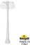 Фото Fumagalli Gigi Bisso/G250 3L Dn G25.156.S30.WYE27DN Светильник садовый с 3 фонарями 1850 мм (корпус белый, плафон матовый)