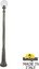 Фото Fumagalli Ricu/G250 G25.157.000.BXE27 Светильник садовый с 1 фонарем 2250 мм (корпус античная бронза, плафон прозрачный)