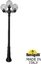 Фото Fumagalli Ricu Bisso/G250 2L+1 G25.157.S21.AZE27 Светильник садовый с 3 фонарями 2450 мм (корпус черный, плафон дымчатый)