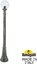 Фото Fumagalli Artu/G250 G25.158.000.BXE27 Светильник садовый с 1 фонарем 1710 мм (корпус античная бронза, плафон прозрачный)