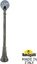 Фото Fumagalli Artu/G250 G25.158.000.BZE27 Светильник садовый с 1 фонарем 1710 мм (корпус античная бронза, плафон дымчатый)