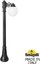 Фото Fumagalli Artu/G250 1L G25.158.S10.AYE27 Светильник садовый с 1 фонарем 1600 мм (корпус черный, плафон матовый)