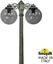 Фото Fumagalli Gig Bisso/G300 2L Dn G30.156.S20.BZE27DN Светильник садовый с 2 фонарями 1850 мм (корпус античная бронза, плафон дымчатый)