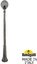 Фото Fumagalli Ricu/G300 G30.157.000.BZE27 Светильник садовый с 1 фонарем 2300 мм (корпус античная бронза, плафон дымчатый)