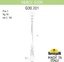 Фото Fumagalli Nebo/G300 G30.202.000.AXE27 Фонарь парковый с 1 светильником 2800 мм (корпус черный, плафон прозрачный)