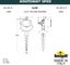 Фото Fumagalli Minitommy Spike 1M1.001.000.WXU1L Прожектор ландшафтный с 1 фонарем 310 мм (корпус белый, плафон матовый)