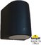 Фото Fumagalli Marta 160-2L 2A6.000.000.AXF2L Светильник уличный настенный c 2 лампами 192 мм (корпус черный, плафон матовый)