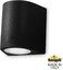 Фото Fumagalli Marta 160-2L 2A6.000.000.AXF2L Светильник уличный настенный c 2 лампами 192 мм (корпус черный, плафон матовый)