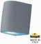 Фото Fumagalli Marta 160-2L 2A6.000.000.LXF2L Светильник уличный настенный c 2 лампами 192 мм (корпус серый, плафон матовый)