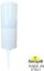 Фото Fumagalli Amelia Spike DR2.572.000.WYF1R Прожектор ландшафтный с 1 фонарем 250 мм (250+180 колышек, корпус белый, плафон молочный)
