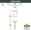Фото Fumagalli Carlo Spike DR1.572.000.AXU1L Прожектор ландшафтный с 1 фонарем 250 мм (250+180 колышек, корпус черный, плафон молочный/прозрачный)
