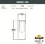 Фото Fumagalli Carlo 250 DR1.573.000.WXU1L Светильник ландшафтный 250 мм (корпус белый, плафон молочный/прозрачный)