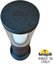 Фото Fumagalli Carlo 400 DR1.574.000.AXU1L Столбик освещения садовый 400 мм (корпус черный, плафон молочный/прозрачный)