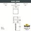 Фото Fumagalli Elisa Wall DS2.561.000.LXD1L Столбик освещения садовый 165 мм (165+175 колышек, корпус серый, плафон прозрачный)
